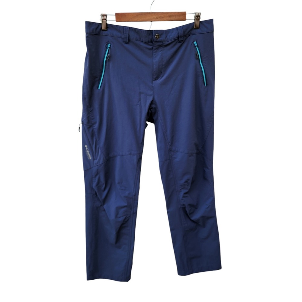 Columbia Pants Womens 12 Navy Blue Titanium Lightweight Hiking Outdoor Gorpcore